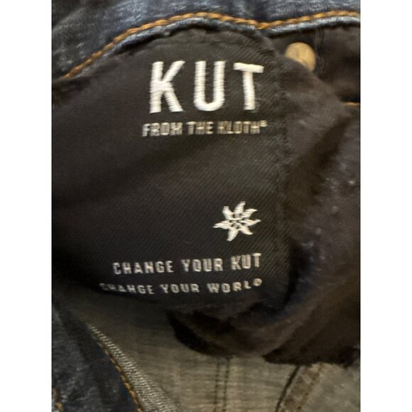 Kut From The Kloth Amy Crop Straight Leg Rolled Raw Hem Jeans Size 6 - Picture 6 of 11